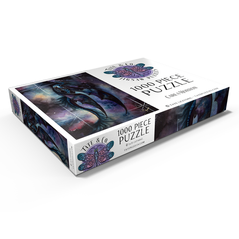 Darstellung des Puzzle Motivs Carried by Darkness Dragon - Carla Morrow Carried by Darkness Dragon - Carla Morrow 1000 Puzzle Schachtel Ansicht1