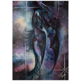 Darstellung des Puzzle Motivs Carried by Darkness Dragon - Carla Morrow - Puzzleteile: 1000