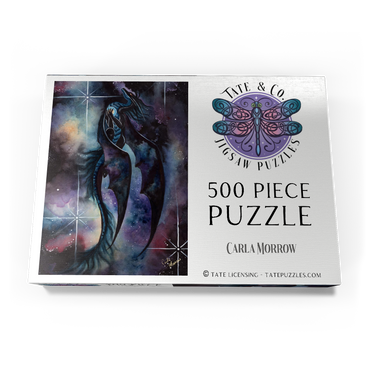 Darstellung des Puzzle Motivs Carried by Darkness Dragon - Carla Morrow 500 Puzzle Schachtel Ansicht3