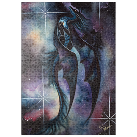 Darstellung des Puzzle Motivs Carried by Darkness Dragon - Carla Morrow - Puzzleteile: 500