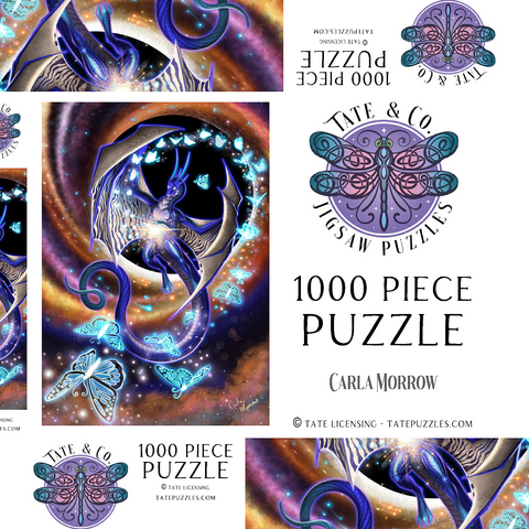 Darstellung des Puzzle Motivs Chaos of Creation Dragon - Carla Morrow Chaos of Creation Dragon - Carla Morrow 1000 Puzzle Schachtel 3D Modell