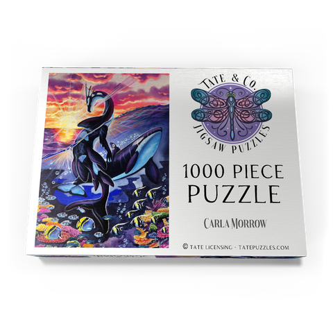 Darstellung des Puzzle Motivs Ocean’s Sunrise Orca - Carla Morrow Ocean’s Sunrise Orca - Carla Morrow 1000 Puzzle Schachtel Ansicht3
