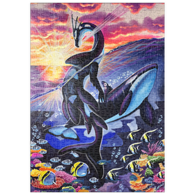 Darstellung des Puzzle Motivs Ocean’s Sunrise Orca - Carla Morrow - Puzzleteile: 500