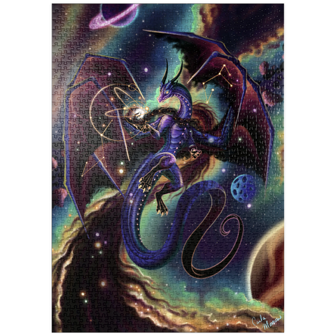 Darstellung des Puzzle Motivs Strength of Light Dragon - Carla Morrow puzzleplate Strength of Light Dragon - Carla Morrow 1000 Puzzle