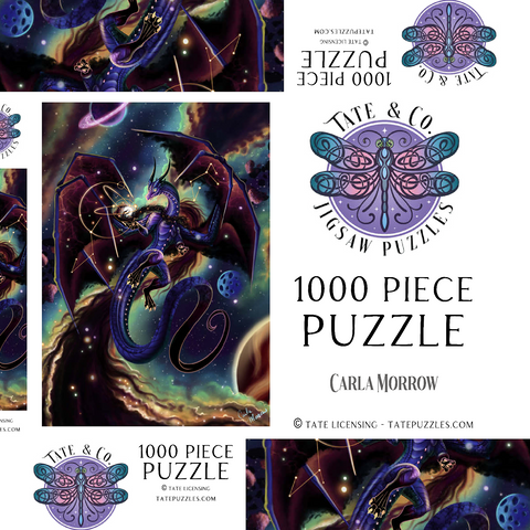 Darstellung des Puzzle Motivs Strength of Light Dragon - Carla Morrow Strength of Light Dragon - Carla Morrow 1000 Puzzle Schachtel 3D Modell