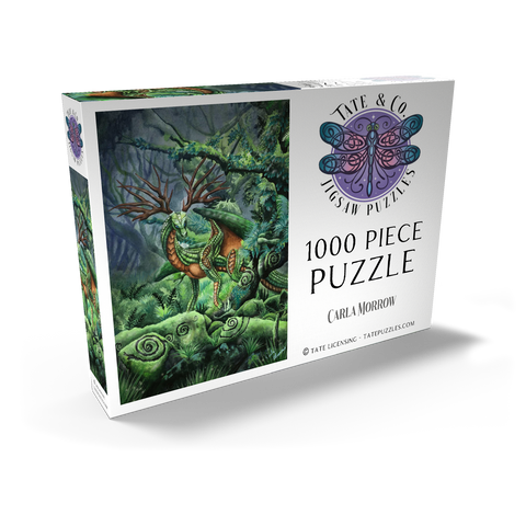 Darstellung des Puzzle Motivs Versteckter Wächterdrache - Carla Morrow Hidden Guardian Dragon - Carla Morrow 1000 Puzzle Schachtel Ansicht2