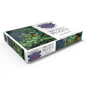 Darstellung des Puzzle Motivs Versteckter Wächterdrache - Carla Morrow - Puzzleteile: 500