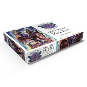 Alternative Darstellung des Puzzle-Motivs Säulen der Schöpfung Weltraumdrache - Carla Morrow – Puzzleteile: 1000