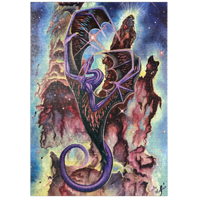 Darstellung des Puzzle Motivs Säulen der Schöpfung Weltraumdrache - Carla Morrow - Puzzleteile: 1000