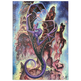 Darstellung des Puzzle Motivs Säulen der Schöpfung Weltraumdrache - Carla Morrow - Puzzleteile: 500