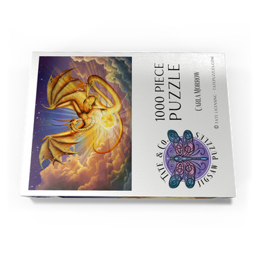 Darstellung des Puzzle Motivs Dawning Flight Sun Dragon - Carla Morrow 1000 Puzzle Schachtel Ansicht3