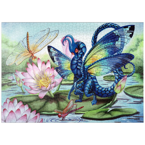 Darstellung des Puzzle Motivs Jewels Upon the Water Dragon - Carla Morrow puzzleplate Jewels Upon the Water Dragon - Carla Morrow 1000 Puzzle