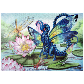 Darstellung des Puzzle Motivs Jewels Upon the Water Dragon - Carla Morrow - Puzzleteile: 1000