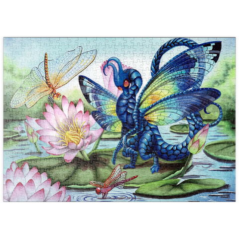 Darstellung des Puzzle Motivs Jewels Upon the Water Dragon - Carla Morrow puzzleplate Jewels Upon the Water Dragon - Carla Morrow 500 Puzzle