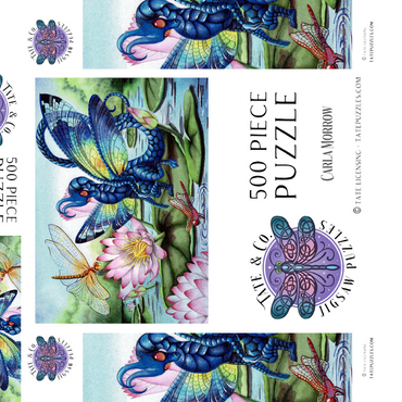 Darstellung des Puzzle Motivs Jewels Upon the Water Dragon - Carla Morrow 500 Puzzle Schachtel 3D Modell