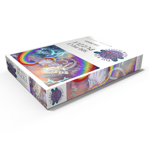 Darstellung des Puzzle Motivs Light Weaver Rainbow Dragon - Carla Morrow Light Weaver Rainbow Dragon - Carla Morrow 500 Puzzle Schachtel Ansicht1