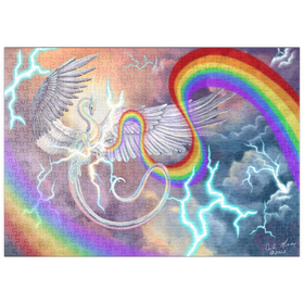 Darstellung des Puzzle Motivs Light Weaver Rainbow Dragon - Carla Morrow - Puzzleteile: 500