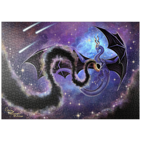 Darstellung des Puzzle Motivs Night Weaver Dragon - Carla Morrow - Puzzleteile: 1000