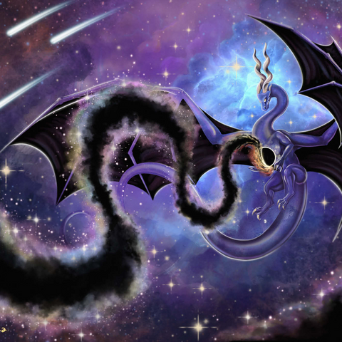 Darstellung des Puzzle Motivs Night Weaver Dragon - Carla Morrow Night Weaver Dragon - Carla Morrow 1000 Puzzle 3D Modell