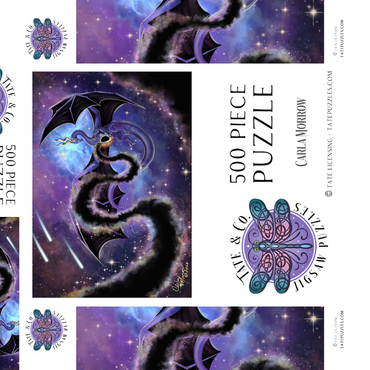 Darstellung des Puzzle Motivs Night Weaver Dragon - Carla Morrow 500 Puzzle Schachtel 3D Modell