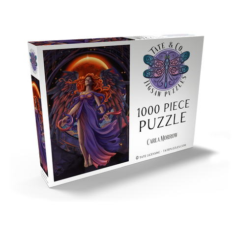 Darstellung des Puzzle Motivs Mondschleier-Engel - Carla Morrow Lunar Veil Angel - Carla Morrow 1000 Puzzle Schachtel Ansicht2