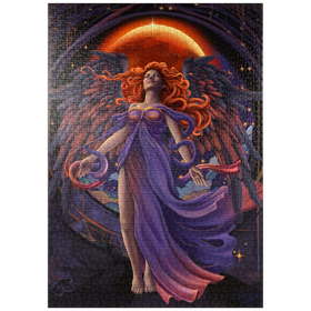 Darstellung des Puzzle-Motivs Mondschleier-Engel - Carla Morrow – Puzzleteile: 1000