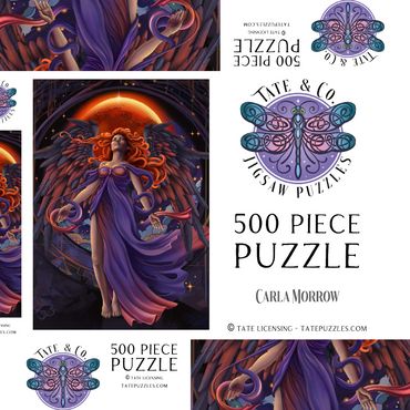 Darstellung des Puzzle Motivs Lunar Veil Angel - Carla Morrow 500 Puzzle Schachtel 3D Modell