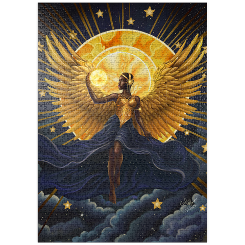 Darstellung des Puzzle Motivs Sonnenflammen-Engel - Carla Morrow puzzleplate Solar Flame Angel - Carla Morrow 1000 Puzzle
