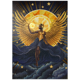 Darstellung des Puzzle Motivs Sonnenflammen-Engel - Carla Morrow - Puzzleteile: 1000
