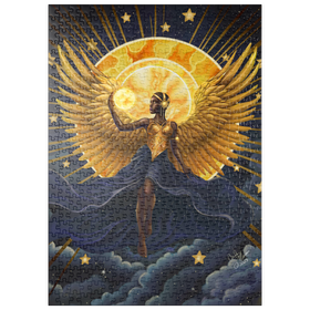 Darstellung des Puzzle Motivs Sonnenflammen-Engel - Carla Morrow - Puzzleteile: 500