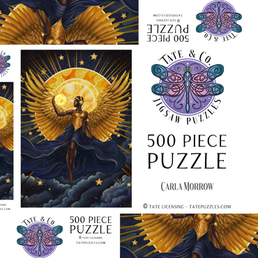 Darstellung des Puzzle Motivs Solar Flame Angel - Carla Morrow 500 Puzzle Schachtel 3D Modell