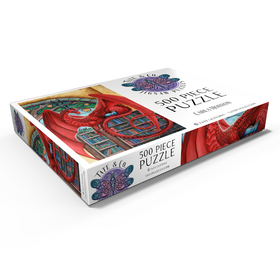 Alternative Darstellung des Puzzle-Motivs Wächter des Wissensdrachen - Carla Morrow – Puzzleteile: 500