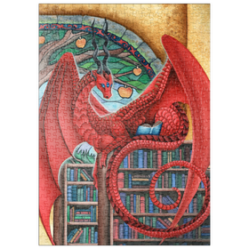 Darstellung des Puzzle Motivs Wächter des Wissensdrachen - Carla Morrow - Puzzleteile: 500