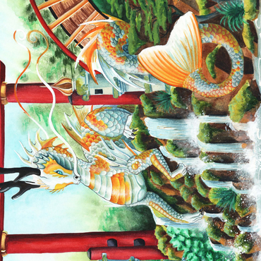 Darstellung des Puzzle Motivs The Empress Dragon - Carla Morrow 1000 Puzzle 3D Modell