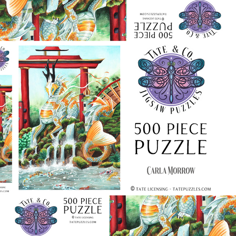 Darstellung des Puzzle Motivs The Empress Dragon - Carla Morrow The Empress Dragon - Carla Morrow 500 Puzzle Schachtel 3D Modell