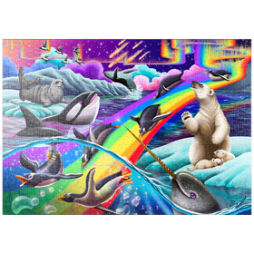 Darstellung des Puzzle Motivs Arctic Fun - Carla Morrow - Puzzleteile: 1000