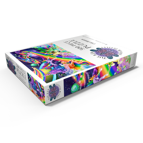 Darstellung des Puzzle Motivs Rainbow Dreams Unicorns - Carla Morrow Rainbow Dreams Unicorns - Carla Morrow 500 Puzzle Schachtel Ansicht1