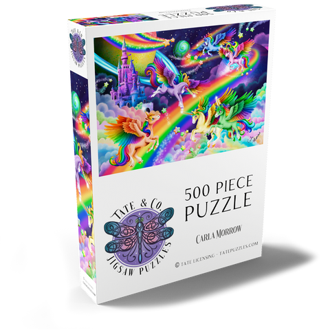 Darstellung des Puzzle Motivs Rainbow Dreams Unicorns - Carla Morrow Rainbow Dreams Unicorns - Carla Morrow 500 Puzzle Schachtel Ansicht2