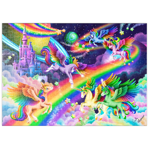 Darstellung des Puzzle Motivs Rainbow Dreams Unicorns - Carla Morrow puzzleplate Rainbow Dreams Unicorns - Carla Morrow 500 Puzzle