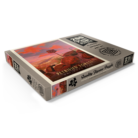 Darstellung des Puzzle Motivs Petrified Forest National Park: Route 66, Vintage Poster - Puzzleteile: 200