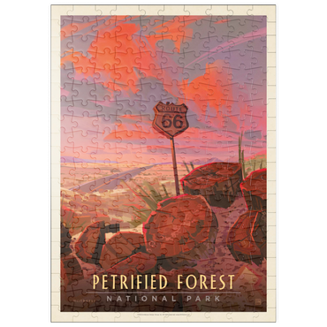Darstellung des Puzzle Motivs puzzleplate Petrified Forest National Park: Route 66, Vintage Poster 200 Puzzle