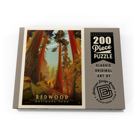 Darstellung des Puzzle Motivs Redwood National Park: Whispering Wind, Vintage Poster Redwood National Park: Whispering Wind, Vintage Poster 200 Puzzle Schachtel Ansicht3