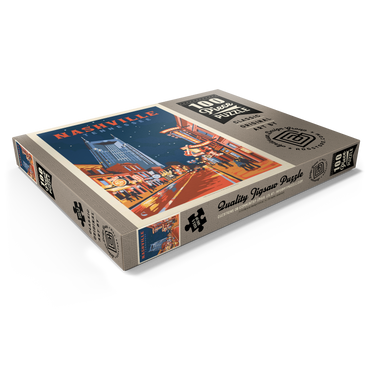 Darstellung des Puzzle Motivs Nashville, TN: Broadway Lights, Vintage Poster 100 Puzzle Schachtel Ansicht1