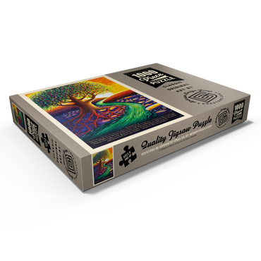 Darstellung des Puzzle Motivs Psalm 1:1-3, Vintage Poster 1000 Puzzle Schachtel Ansicht1