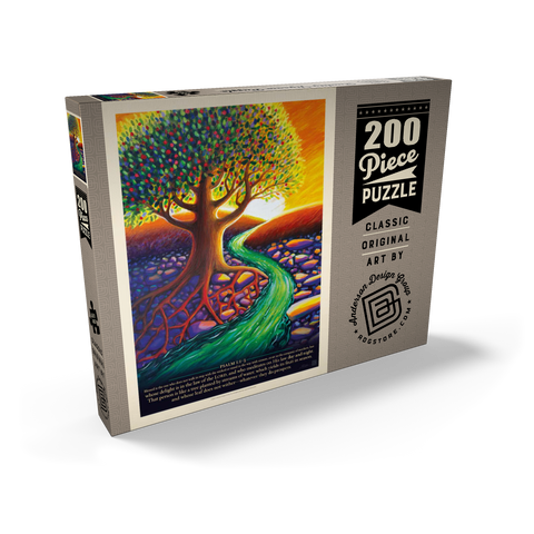 Darstellung des Puzzle Motivs Psalm 1:1-3, Vintage Poster Psalm 1:1-3, Vintage Poster 200 Puzzle Schachtel Ansicht2