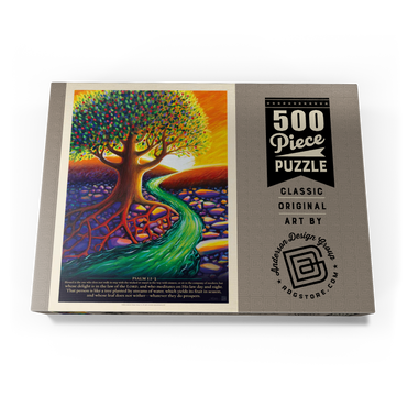 Darstellung des Puzzle Motivs Psalm 1:1-3, Vintage Poster 500 Puzzle Schachtel Ansicht3
