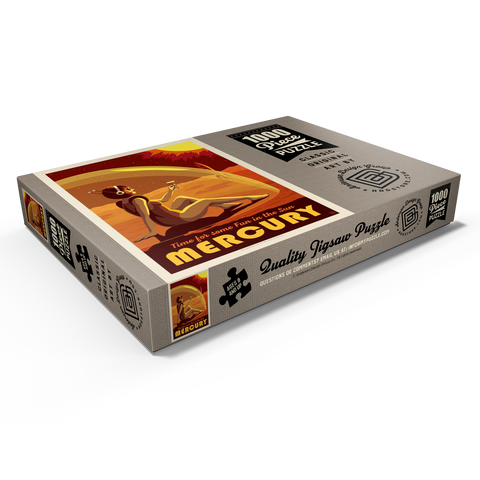 Darstellung des Puzzle Motivs Quecksilber: Spaß in der Sonne, Vintage Poster Mercury: Fun In The Sun, Vintage Poster 1000 Puzzle Schachtel Ansicht1