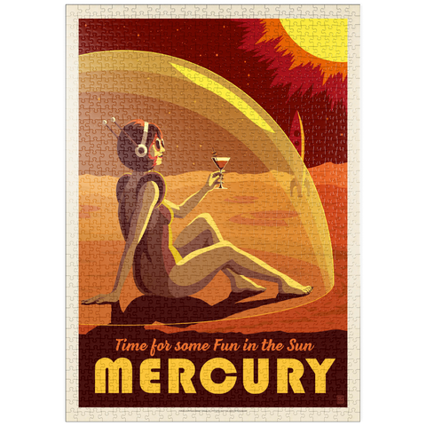 Darstellung des Puzzle Motivs Quecksilber: Spaß in der Sonne, Vintage Poster puzzleplate Mercury: Fun In The Sun, Vintage Poster 1000 Puzzle