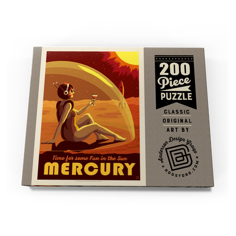 Darstellung des Puzzle Motivs Quecksilber: Spaß in der Sonne, Vintage Poster Mercury: Fun In The Sun, Vintage Poster 200 Puzzle Schachtel Ansicht3