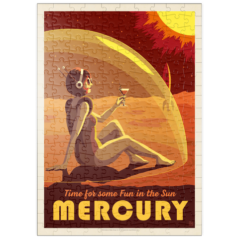Darstellung des Puzzle Motivs Quecksilber: Spaß in der Sonne, Vintage Poster puzzleplate Mercury: Fun In The Sun, Vintage Poster 200 Puzzle